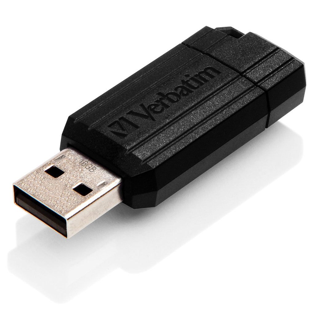 Verbatim Store n Go Pinstripe USB Flash Drive 16GB - Black(49063) - 2
