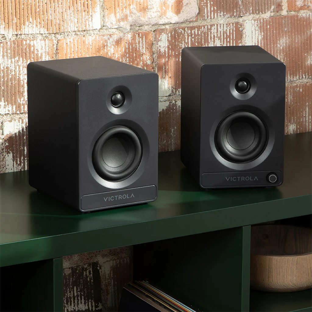 Victrola Tempo Bookshelf Speakers - Black(VPS-400-BLK-INT) - 3