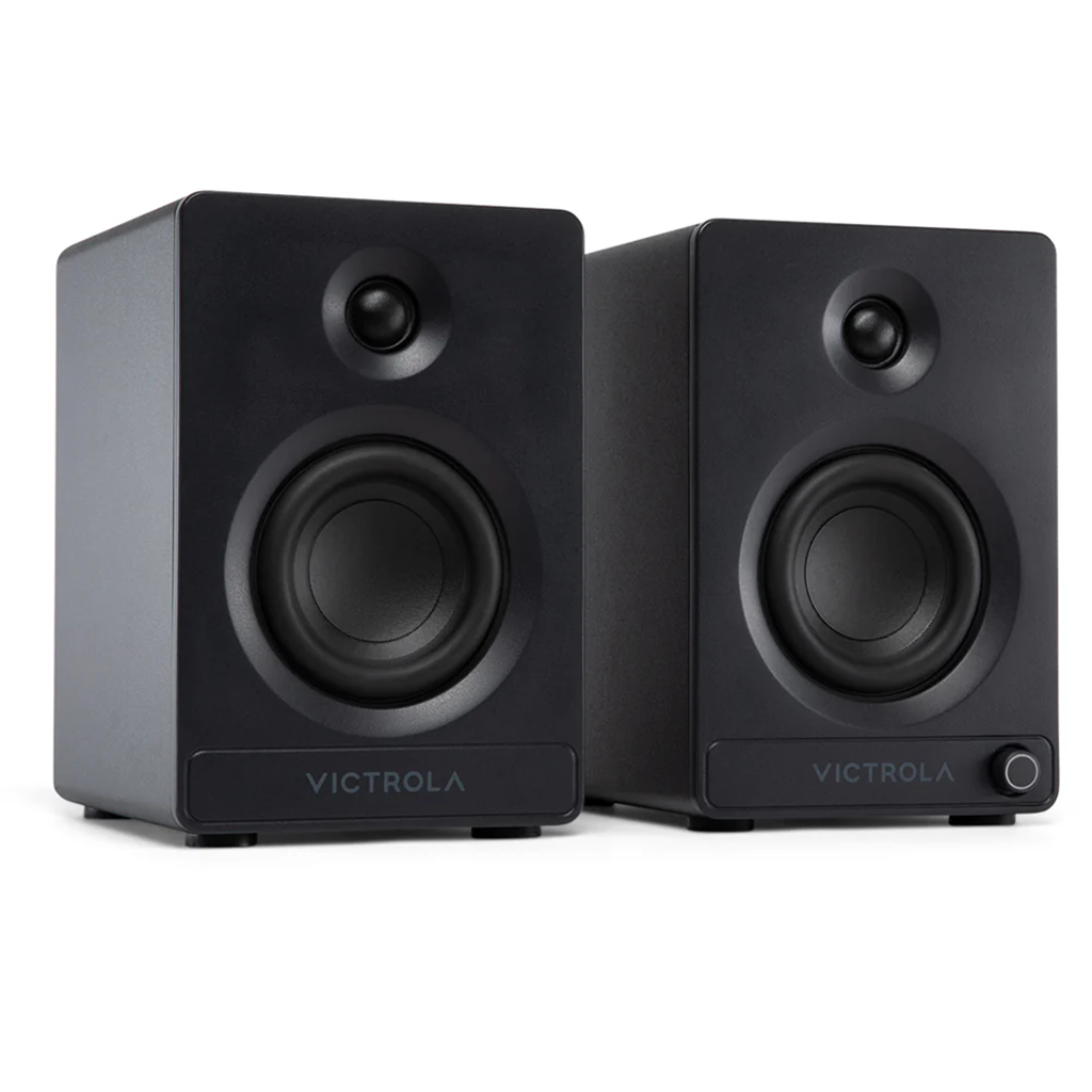 Victrola Tempo Bookshelf Speakers - Black(VPS-400-BLK-INT) - 1