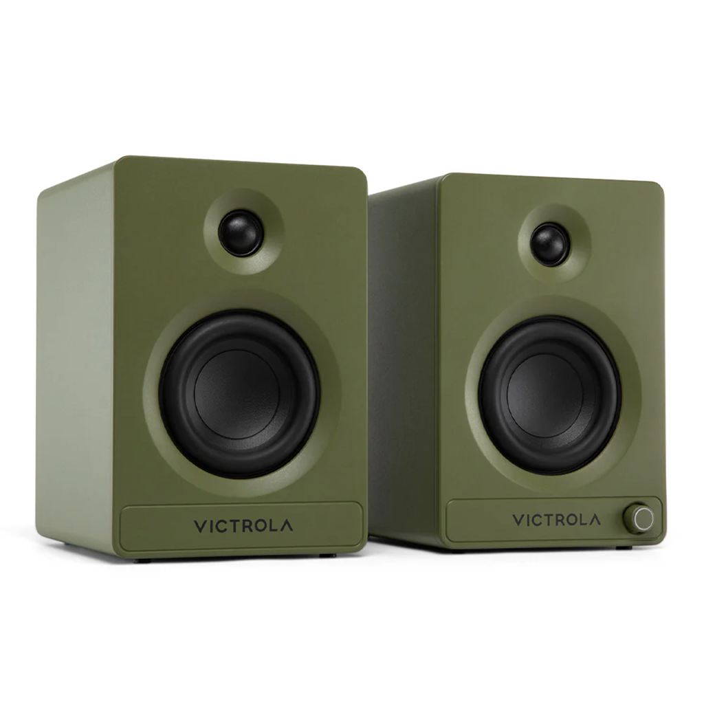 Victrola Tempo Bookshelf Speakers - Green(VPS-400-GRN-INT) - 1