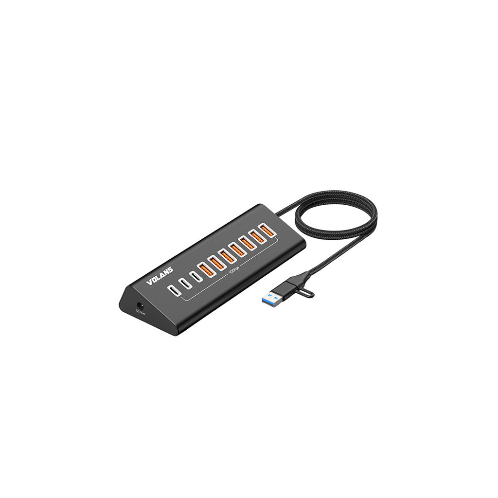 VOLANS VL-HB10C Aluminum 10 Ports USB 3.2 Gen2 Hub(VL-HB10C) - 1
