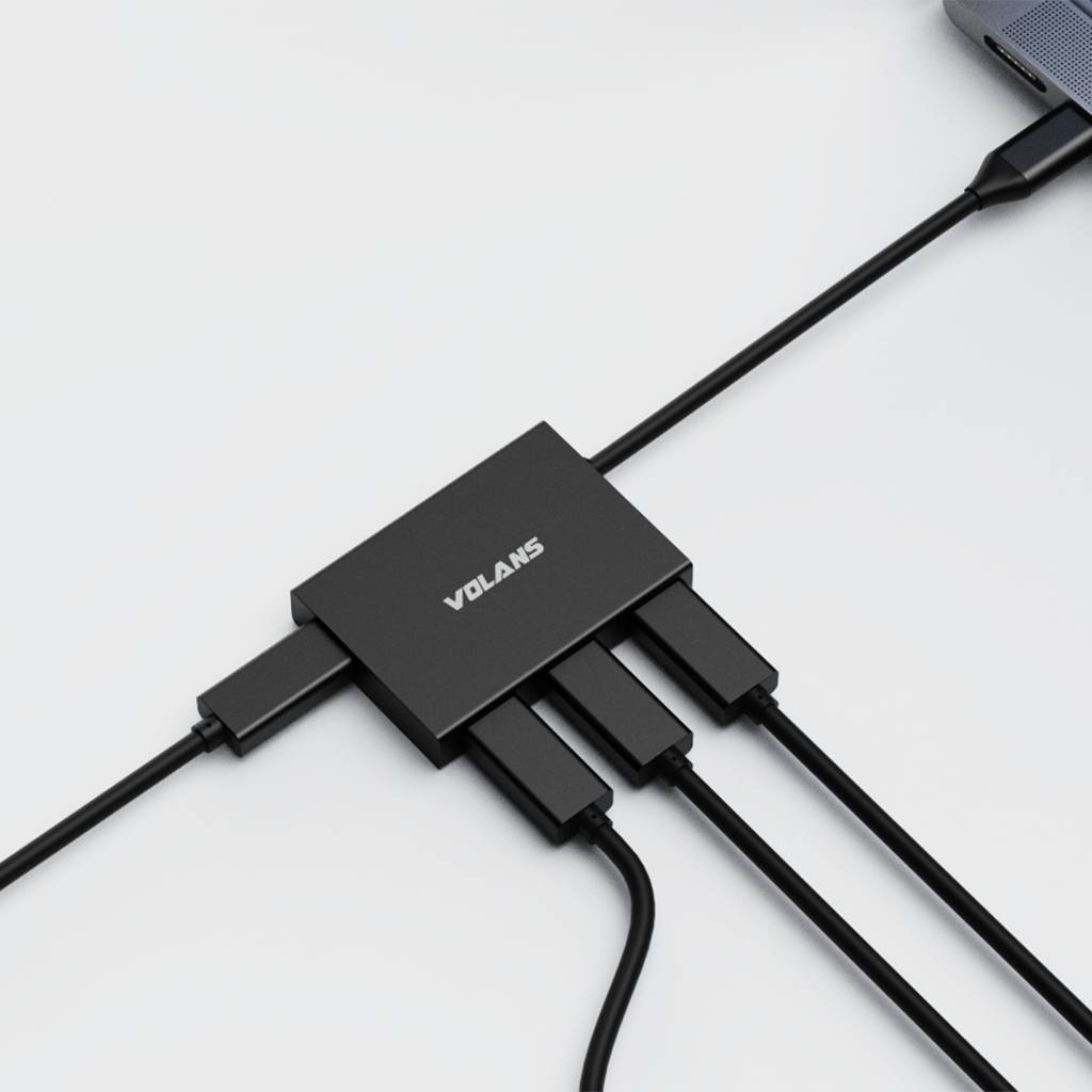VOLANS VL-HC04S Aluminium USB-C (10Gbps) to 4-Port USB-C Hub(VL-HC04S) - 3