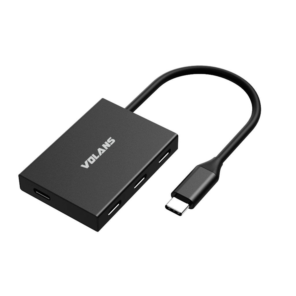 VOLANS VL-HC04S Aluminium USB-C (10Gbps) to 4-Port USB-C Hub(VL-HC04S) - 1