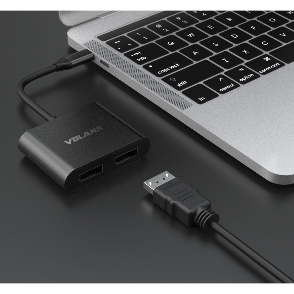 VOLANS VL-UC2DP-S Aluminium 4K USB-C to Dual DisplayPort Adapter with MST Dual Monitor(VL-UC2DP-S) - 6