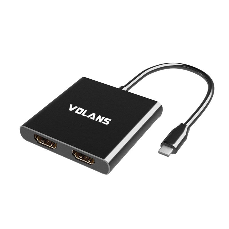 Volans VL-UC2H Aluminium USB-C to Dual HDMI 2.0 Adapter(VL-UC2H) - 1