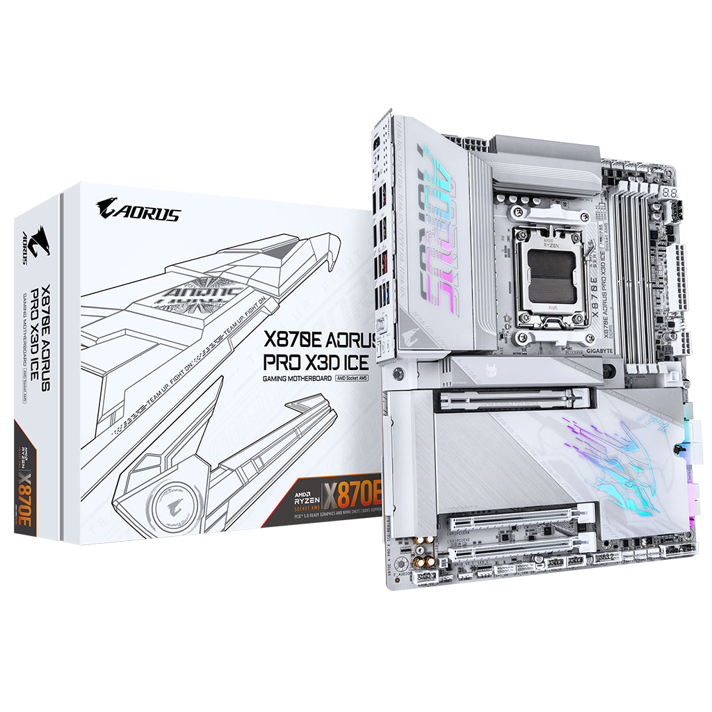 Gigabyte X870E A PRO X3D ICE AM5 ATX Motherboard(X870E AORUS PRO X3D ICE) - 1