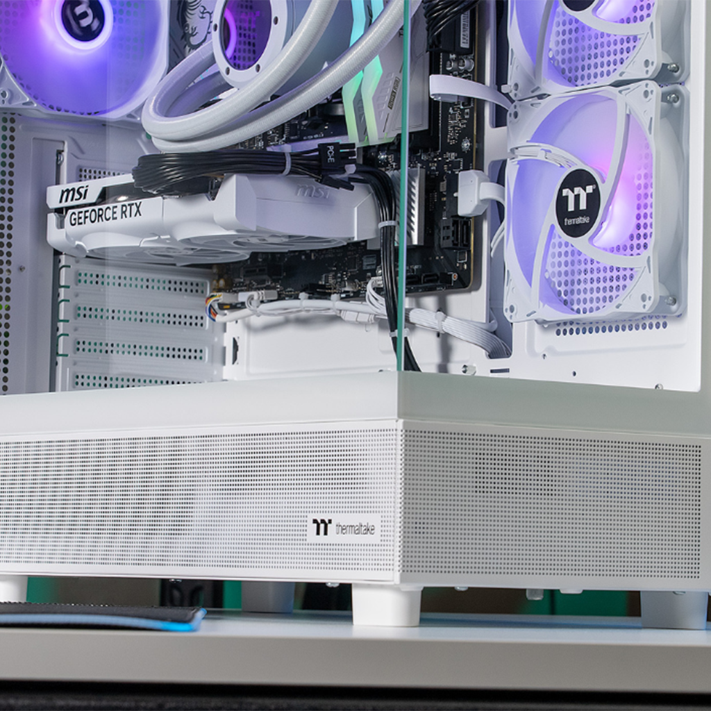 Thermaltake Horizon V2 Snow Gaming PC - Ryzen 5 7500F 32GB RTX 5060 W11H(CA-4Q2-00D6WA-A1) - 4