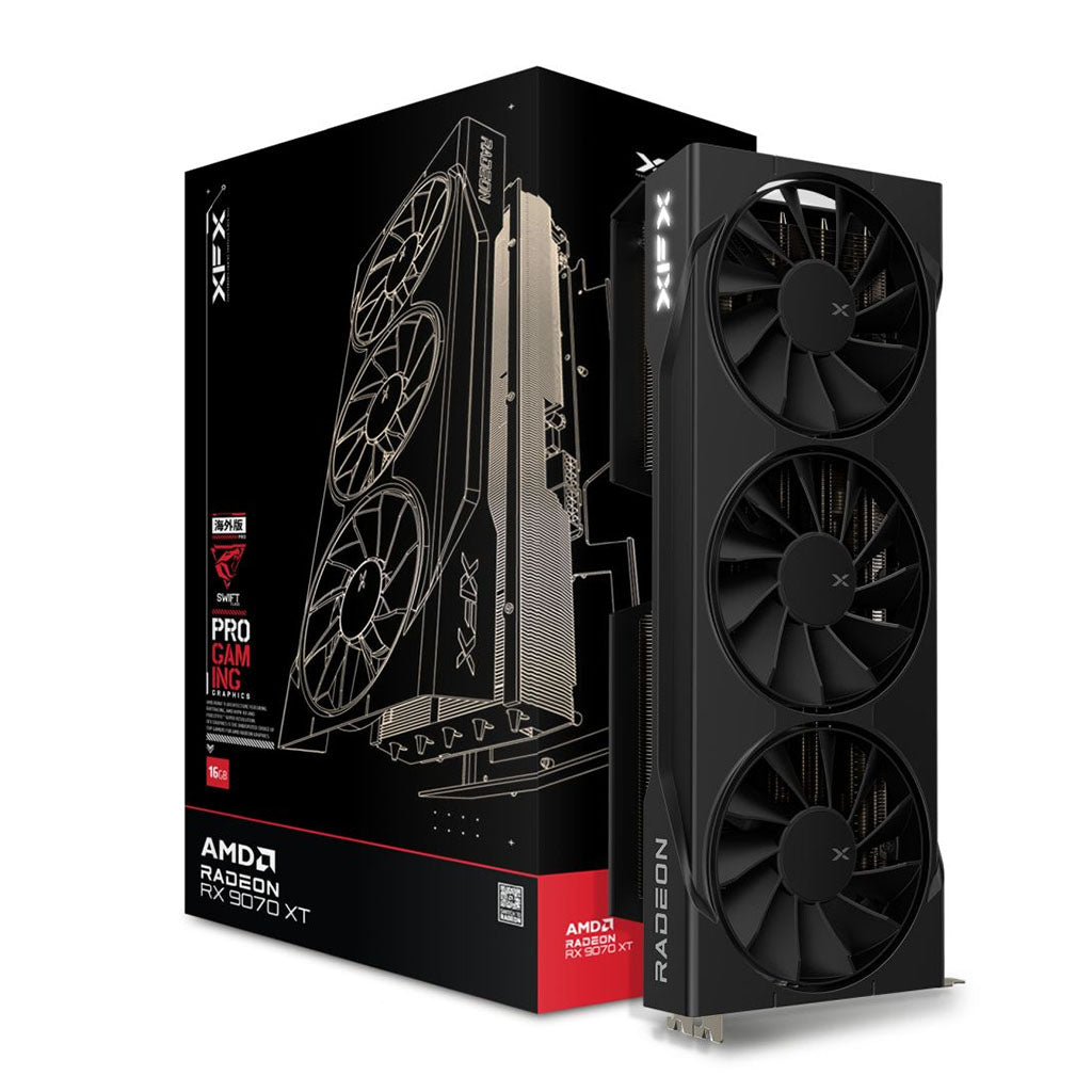 XFX AMD Radeon RX 9070XT Swift Triple Fan Gaming Edition 16GB GDDR6 Video Card