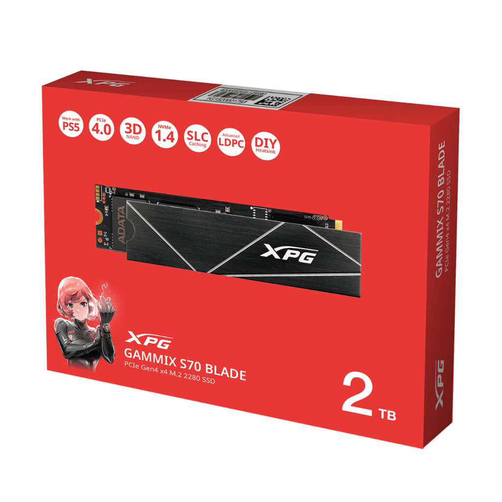 XPG GAMMIX S70 BLADE 2TB PCIe 4.0 NVMe M.2 2280 SSD - AGAMMIXS70B-2T-CS(AGAMMIXS70B-2T-CS) - 6