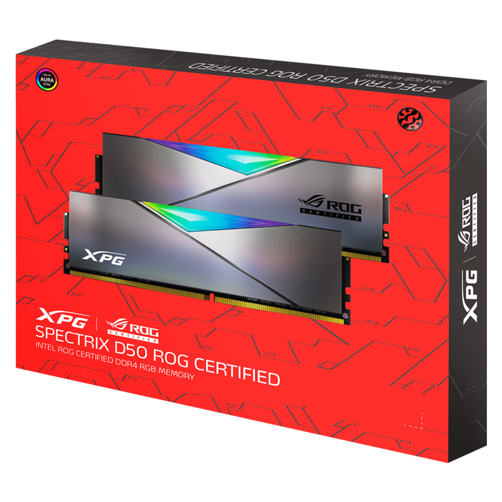 XPG SPECTRIX D50 ROG Certified RGB 32GB (2x 16GB) DDR4 3600MHz Desktop Memory(AX4U360016G17H-DC50R) - 4