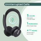 Yealink (BH70 Dual UC) Unified Communication Certified Wireless Headset w/ USB Dongle(BH70-D-UC-C/A) - 3