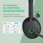 Yealink (BH74 UC USB-C/A) Unified Communication Certified Bluetooth Wireless Headset w/ Stand(BH74-CH-UC-C/A) - 10