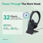 Yealink (BH74 UC USB-C/A) Unified Communication Certified Bluetooth Wireless Headset w/ Stand(BH74-CH-UC-C/A) - 7