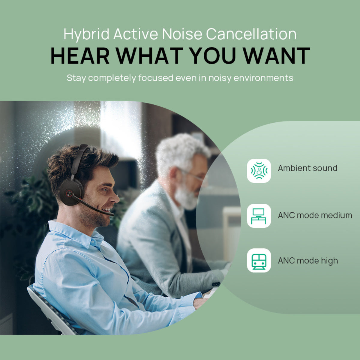 Yealink (BH74 UC USB-C/A) Unified Communication Certified Bluetooth Wireless Headset w/ Stand(BH74-CH-UC-C/A) - 5