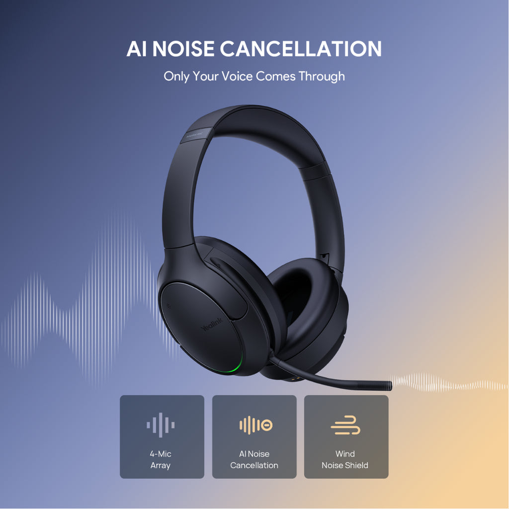 Yealink (BH78 Teams USB-C/A) Microsoft Certified Teams Bluetooth Wireless Headset w/ Stand(BH78-CH-C/A) - 9