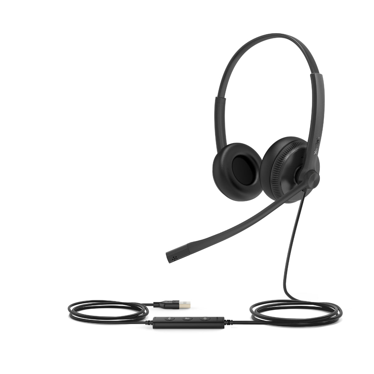 Yealink (UH34 Dual UC) Unified Communications Certified USB Wired Headset(UH34-D-UC) - 1