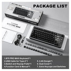 Yunzii B75 PRO QMK/VIA Knob TFT Screen Wireless Black Mechanical Keyboard - Candy Linear(KBYZB75MAXBKCD) - 12