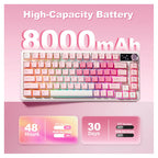 Yunzii B75 PRO QMK/VIA Knob TFT Screen Wireless Black Mechanical Keyboard - Candy Linear(KBYZB75MAXBKCD) - 9