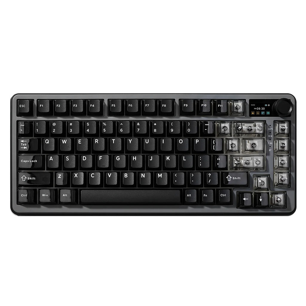 Yunzii B75 PRO QMK/VIA Knob TFT Screen Wireless Black Mechanical Keyboard - Candy Linear(KBYZB75MAXBKCD) - 2