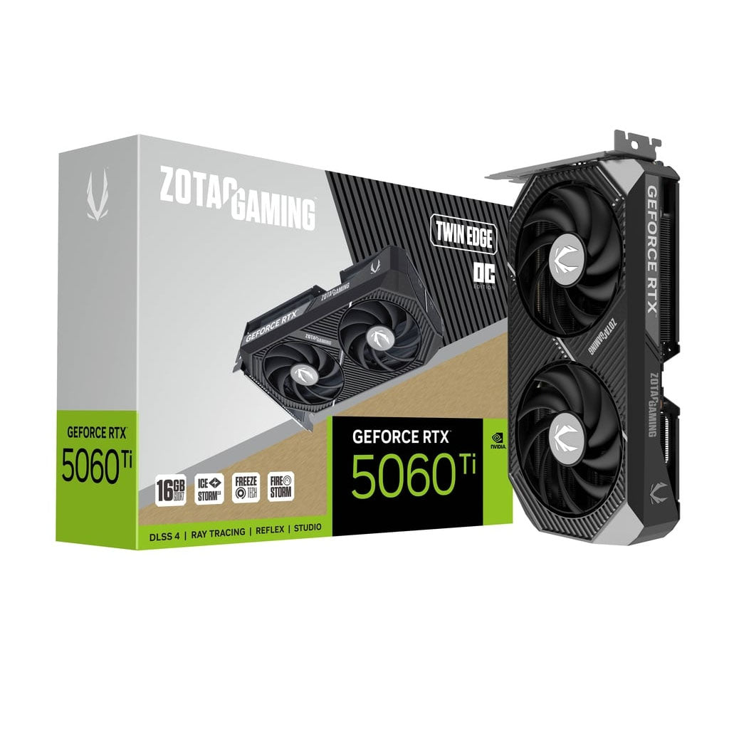 Zotac GeForce RTX 5060 Ti TWIN EDGE OC 16GB GDDR7 Video Card(ZT-B50620H-10M) - 1