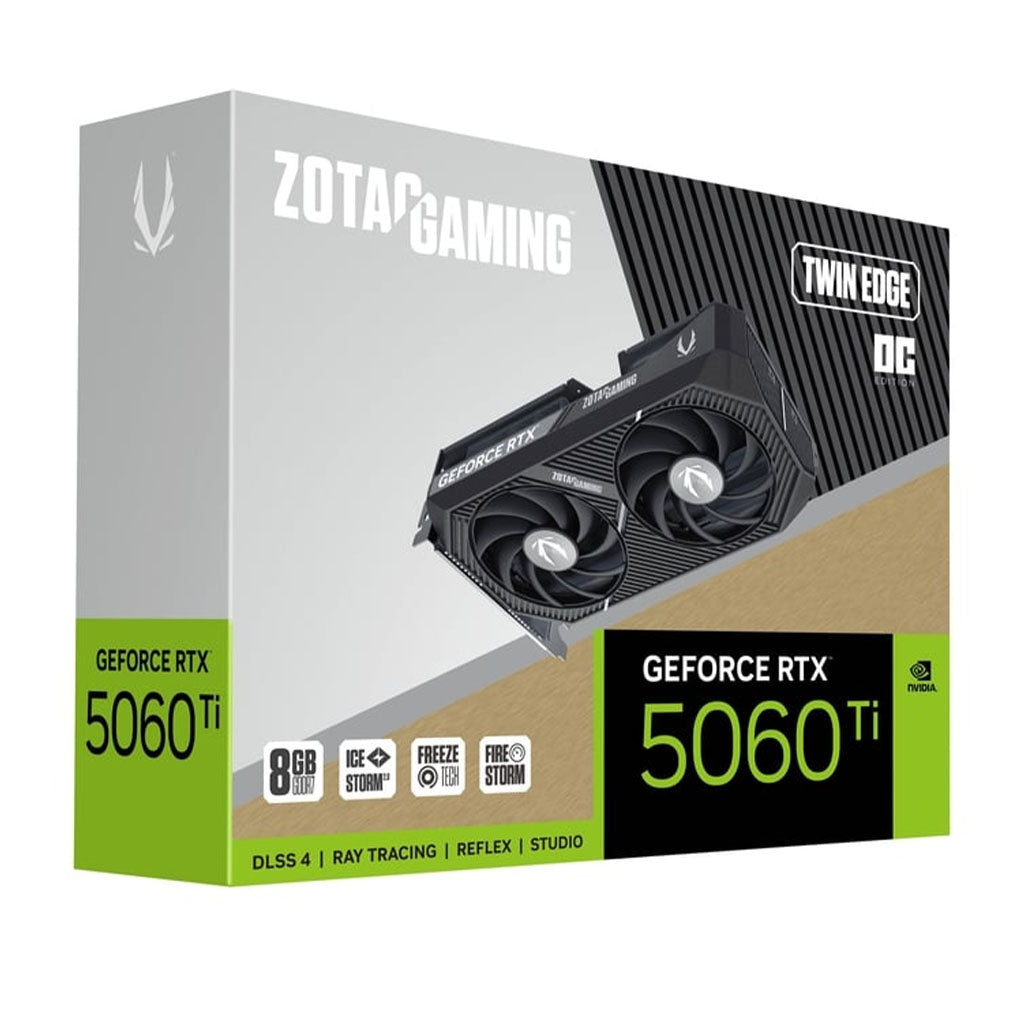 Zotac GeForce RTX 5060 Ti TWIN EDGE OC 8GB GDDR7 Video Card(ZT-B50610H-10M) - 8